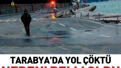 Tarabya'da yol çökmesi!