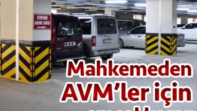 Mahkemeden AVM'ler için emsal karar