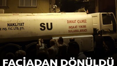 Kağıthane'de faciadan dönüldü