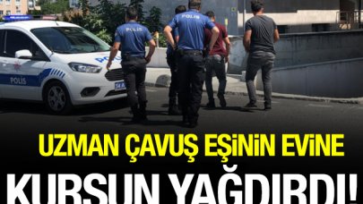 Uzman çavuş boşanmak isteyen eşinin evine kurşun yağdırdı