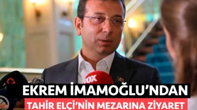 Ekrem İmamoğlu'ndan Tahir Elçi'nin mezarına ziyaret