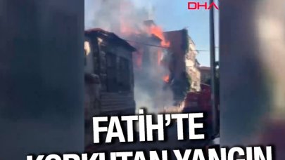 Fatih'te korkutan yangın