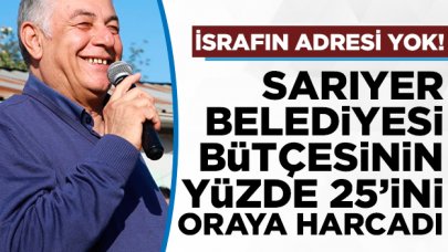 İsrafın adresi yok! Sarıyer Belediyesi'nden rekor...