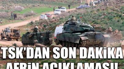 TSK' dan Afrin açıklaması