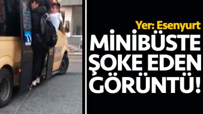 Esenyurt'ta şoke eden minibüs görüntüsü! İnsan hayatını hiçe sayıyorlar