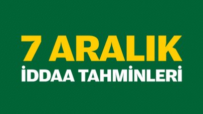 İddaa tahminleri ve programı - 7 Aralık Cumartesi (Süper Lig maçları)