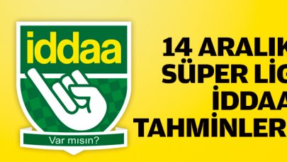 İddaa tahminleri ve programı - 14 Aralık Cumartesi (Süper Lig maçları)