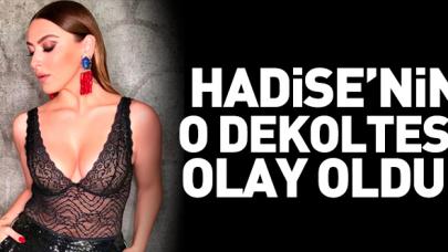 Hadise göğüs dekoltesiyle sosyal medyayı yine salladı!