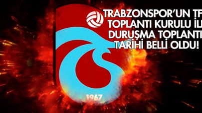 Trabzonspor'un TFF Tahkim Kurulu ile duruşmalı toplantısı 19 Aralık'ta yapılacak