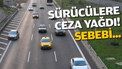 Emniyet şeridine giren sürücülere ceza yağdı