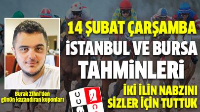 14 Şubat Çarşamba İstanbul ve Bursa At Yarışı Tahminleri - Altılı Ganyan Programı