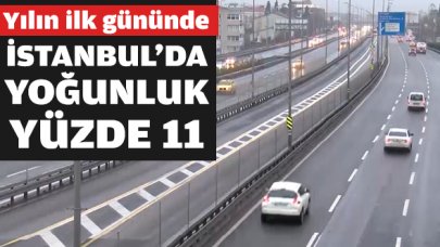 İstanbul'da trafik yoğunluğu yüzde 11