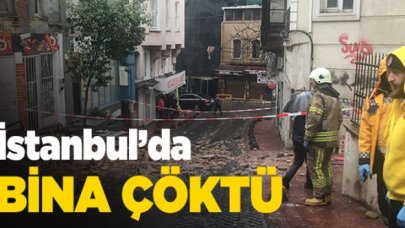 Beyoğlu'nda binada çökme