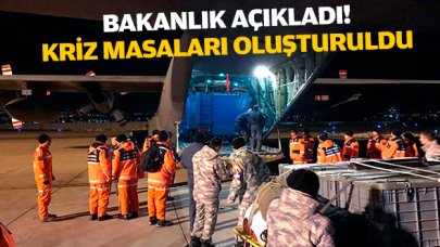 Deprem için kriz masaları oluşturuldu