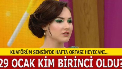 Kuaförüm Sensin 29 Ocak Çarşamba kim birinci oldu? Puan Durumu