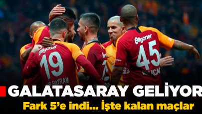 Galatasary farkı 5'e indirdi! Galatasaray'ın kalan maçları