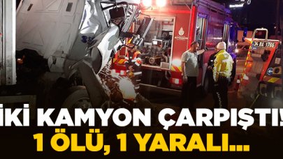 TEM'de iki kamyon çarpıştı: Kazım Aydın hayatını kaybetti