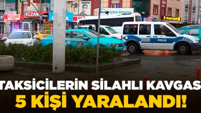 Esenyurt'ta taksicilerin silahlı kavgası: 5 yaralı