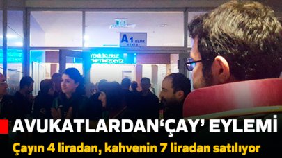 Çağlayan adliyesinde 'çay' eylemi