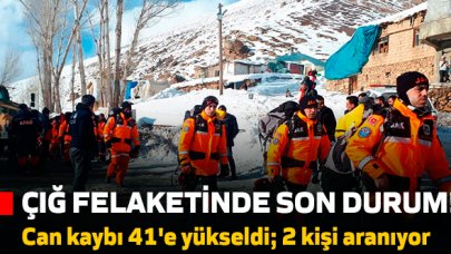 Van'daki çığ faciasında son durum... Can kaybı 41'e yükseldi; 2 kişi aranıyor