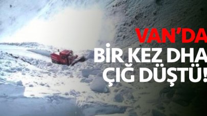 Van'da bir çığ felaketi daha! Elmacı'ya çığ düştü