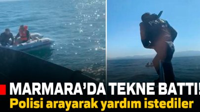 Marmara'da tekne battı!