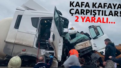 Şile'de kamyon ile su tankeri kafa kafaya çarpıştı: 2 yaralı