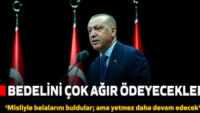 Cumhurbaşkanı Erdoğan'dan çok sert tepki... Bedelini ağır ödeyecekler!