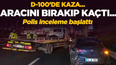 Kaza yaptığı aracını bırakıp kaçtı