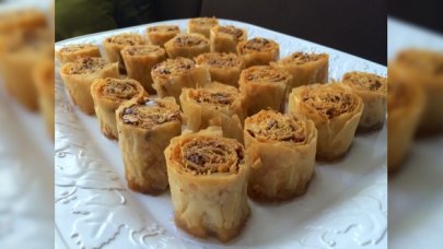 Gelinim Mutfakta baklava yufkasında tel kadayıf sarma tarifi, malzemeleri ve tarifi