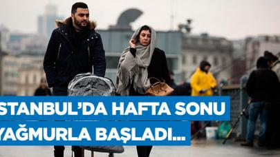 İstanbul'da hafta sonu yağmurla başladı