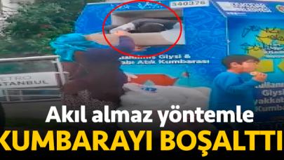 Güpegündüz kıyafet ve ayakkabı kumbarasını boşalttı!