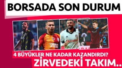 Fenerbahçe, Galatasaray, Beşiktaş ve Trabzonspor'un borsadaki son durumu