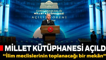 Erdoğan, Cumhurbaşkanlığı Millet Kütüphanesi'nin açılışını gerçekleştirdi