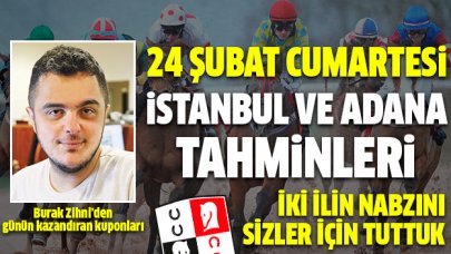 24 Şubat 2018 Cumartesi İstanbul ve Adana At Yarışı Tahminleri - Hazır Kuponlar ve Altılı Ganyan Bülteni