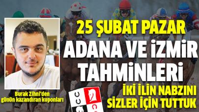 25 Şubat 2018 Pazar Adana ve İzmir At Yarışı Tahminleri - Altılı Ganyan Bülteni Hazır Kupon