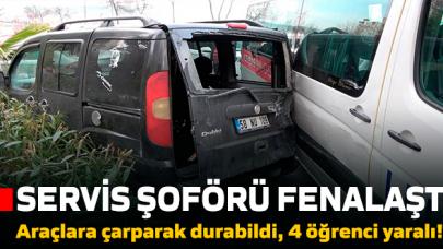 Başakşehir'de servis şoförü fenalaştı, 4 öğrenci yaralandı!