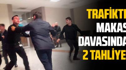 Trafikte makas davasında 2 tahliye