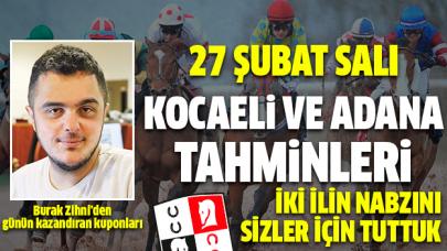 27 Şubat 2018 Salı Kocaeli ve Adana At Yarışı Tahminleri - Altılı Ganyan Bülteni indir