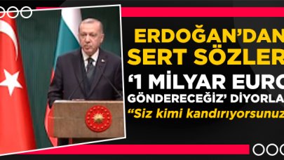 Erdoğan'ndan AB'ye sert sözler: 1 milyar Euro göndereceğiz diyorlar, siz kimi kandırıyorsunuz