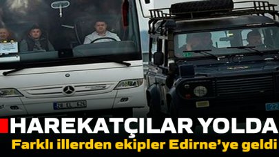 Özel Harekat polisleri Edirne yolunda