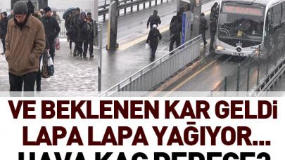 Kar sonunda İstanbul'a yağdı! Hava kaç derece