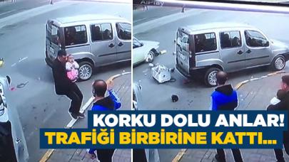 Polisten kaçan şüpheli trafiği birbirine kattı!