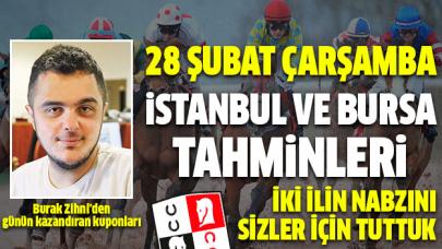 28 Şubat 2018 Çarşamba İstanbul ve Bursa At Yarışı Tahminleri - Altılı Ganyan Bülteni