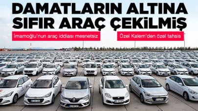 Damatların altına sıfır araç çekilmiş!