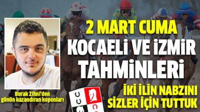 2 Mart 2018 Cuma Kocaeli ve İzmir At Yarışı Tahminleri