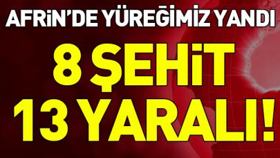 Zeytin Dalı Harekatı'nda yüreğimiz yandı! 8 asker şehit, 13 asker yaralı