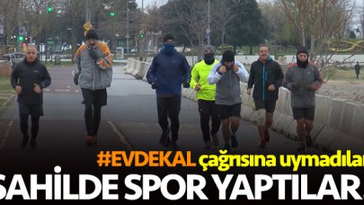 #Evdekal çağrısına uymadılar, spor yaptılar