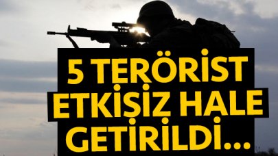 Fırat Kalkanı Operasyonu'nda 5 terörist etkisiz hale getirildi