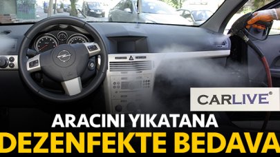 Aracını yıkatana dezenfekte bedava